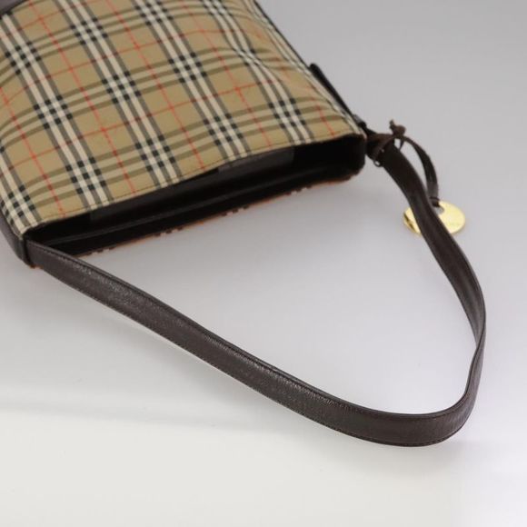 Burberry Nova Check Beige Canvas Shoulder Bag (Pre-Owned) - Picture 7 of 16